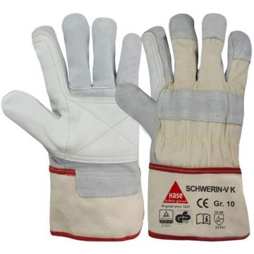 Hase Lederhandschuhe Schwerin-V K, 12 Paar
