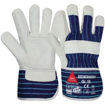Hase Lederhandschuhe Bremerhaven-V, 12 Paar