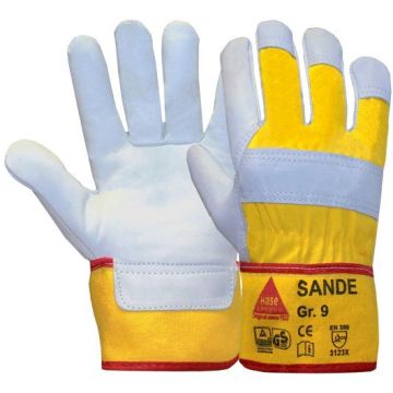 Hase Lederhandschuhe Sande, 12 Paar
