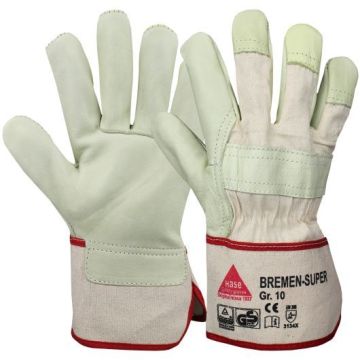 Hase Lederhandschuhe Bremen-Super, 12 Paar