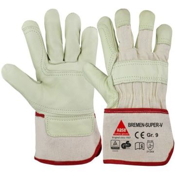 Hase Lederhandschuhe Bremen-Super-V, 12 Paar