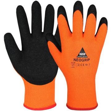 Hase Montagehandschuhe Neogrip Orange, 12 Paar