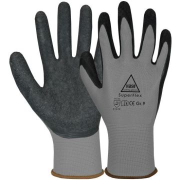 Hase Montagehandschuhe SuperFlex grey, 10 Paar