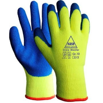 Hase Winterhandschuhe Snow Master, Größe 8-11, Acrylgestrick mit Latexbeschichtung, 10 Paar
