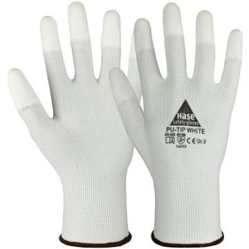 Hase Montagehandschuhe PU-Tip White, 10 Paar