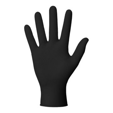 Stellagrip, Einweghandschuh, Nitril, black, KAT 3, 50 Stück/Pck.