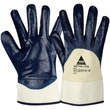 Hase Nitrilhandschuhe Gotha Lite, blau, 12 Paar