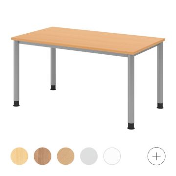 Hammerbacher Schreibtisch Hanna, 140 x 80 cm, höhenverstellbar von 68,5 bis 81 cm