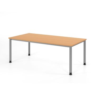 Hammerbacher Schreibtisch Hanna, 200 x 100 cm, höhenverstellbar von 68,5 bis 81 cm, buche