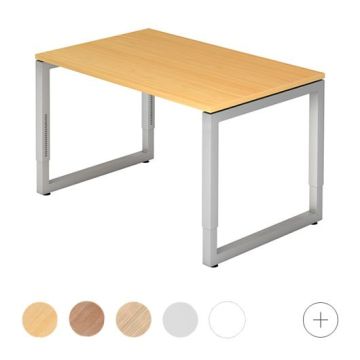Hammerbacher Schreibtisch Ramona, 120 x 80 cm, höhenverstellbar von 65 bis 85 cm