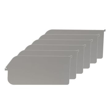 hünersdorff Längstrennstege für Sichtlagerkästen PP Gr. 4, 320x135 mm, grau, 6 Stück