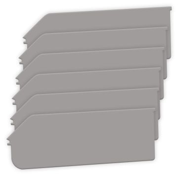 hünersdorff Längstrennstege für Sichtlagerkästen PP Gr. 5, 450x160 mm, grau, 6 Stück
