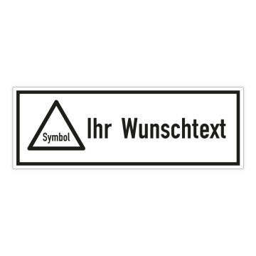 INOXTREME®-Schild für extreme Einsatzbedingungen, Wunschgravur, Edelstahl, 80x30 mm, weiß