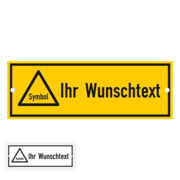 INOXTREME®-Schild für extreme Einsatzbedingungen Wunschgravur, Edelstahl, 150 x 65 mm