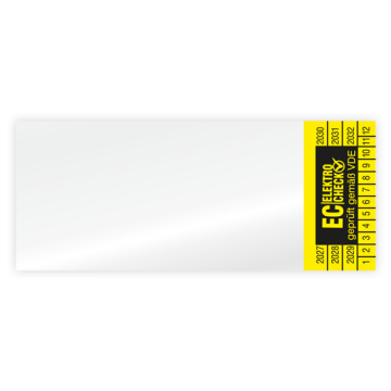 Kabelprüfplakette, EC Elektro Check geprüft gemäß VDE, Jahr 2027, Vinylfolie, 60 x 25 mm, Heft