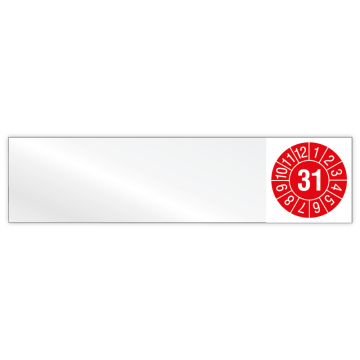 Kabelprüfplakette, Monate / Jahr, 2031, Vinylfolie