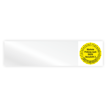 Kabelprüfplakette, Nächste Prüfung nach DGUV Vorschrift 3, 2026, verschied. Ausführungen, Heft