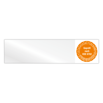 Kabelprüfplakette, Geprüft nach VDE 0702, Jahr 2027, Vinylfolie, versch. Ausführungen, Heft