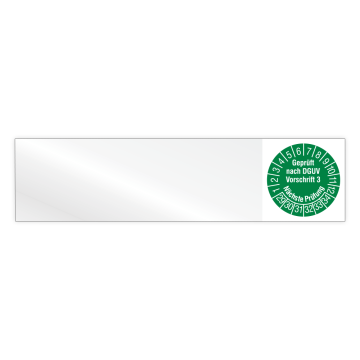 Kabelprüfplakette, Geprüft nach DGUV Vorschrift 3, Nä. Prüfung, 2029, Vinylfolie, vers. Ausführungen