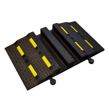Schlauch- und Kabelbrücke, mit reflektierenden Streifen, 850 x 500 x 90 mm