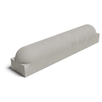 Tasiko® Parkstopp Hochbord als Einzelstein Enden rund, 1000x200x200 mm Grau