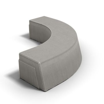 Tasiko® Klebebord Kurve 90° R:500 mm grau RK 625x200x150 mm, flüssigkeitsdicht, für Kurven
