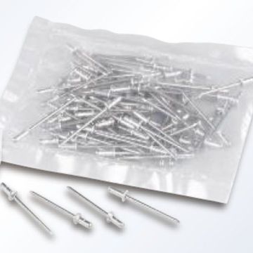 Blindnieten für Schilderträger, Aluminium/ Edelstahl, 3,2 x 8 mm, 100 Stück je VE
