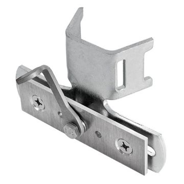 Bandschelle für einfache Klappschilder, für variable Rohrpfosten-Ø, mit Vorreiber