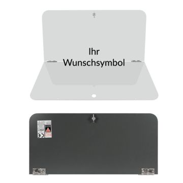 Klappschild individuell, einfach, Teilung horizontal, Quadrat, verschiedene Ausführungen