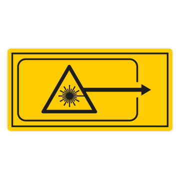Laser-Warnschilder, Laseraustrittsöffnung, Alternativkennzeichnung nach DIN EN 60825-1