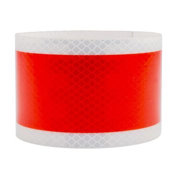 Laternenring, Laternenband, VZ Nr. 394, rot/weiß, reflektierend RA1, Breite 70 mm, 1 m / Streifen