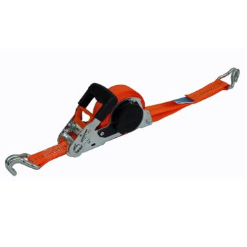 ZurrMatic Plus, Zurrgurt mit Aufrollmechanik und automatischer Bremsfunktion, Länge 5 m