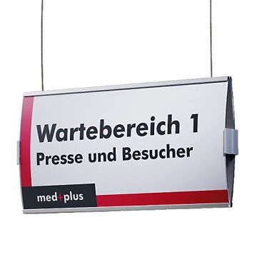 Deckenabhänger FRANKFURT mit Halter + Abdeckung aus Aluminium, silber eloxiert,