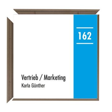 Türschild MADRID PLUS, Bronze Line, entnahmesicher bronze eloxiert, 150 x 150 mm, selbstklebend