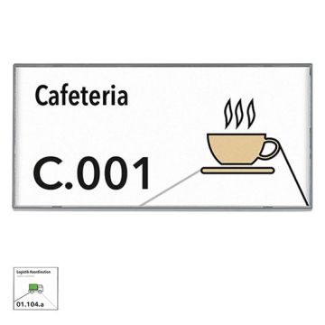 Türschild KAIRO Easy, Kunststoff, selbstklebend Abdeckung transparent