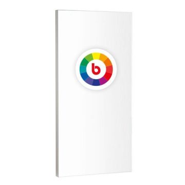 Firmenschild MADRID Silver Line, Alu silber elox., doppelseitig, inkl. Wunschaufdruck, 1000x2500x80mm