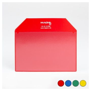 Magnettasche DIN A6, quer, vers. Farben Vollflächig magnetisch, 5 Stück