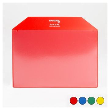 Magnettasche DIN A5, quer, vers. Farben Vollflächig magnetisch, 5 Stück