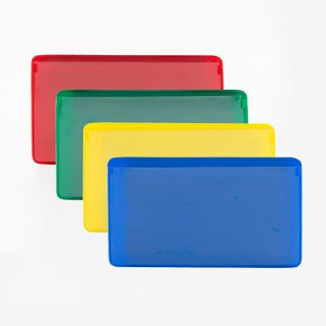 Magnetische Etikettenhalter, oben offen, in verschiedenen Farben, 100 x 60 mm