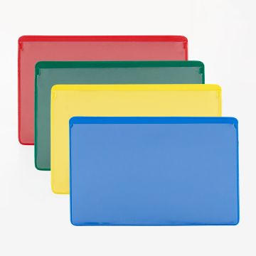 Magnetische Etikettenhalter, oben offen, in verschiedenen Farben, 120 x 80 mm