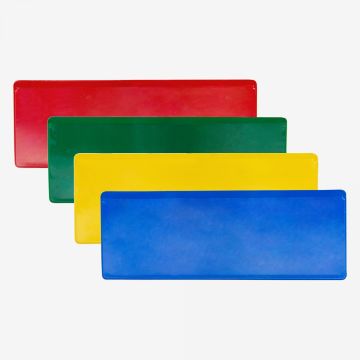 Magnetische Etikettenhalter, oben offen, in verschiedenen Farben, 220 x 80 mm