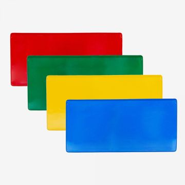 Magnetische Etikettenhalter, oben offen, in verschiedenen Farben, 220 x 105 mm