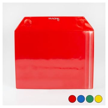 Magnettasche DIN A5 quer, 5 Stück mit Druckverschluss, vers. Farben