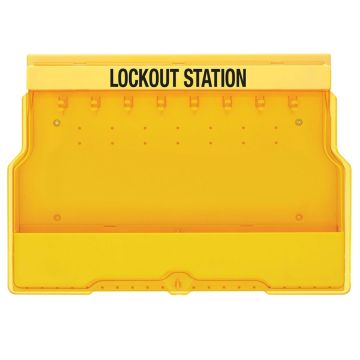 Lockout Station S1850, transparente Abdeckung, Polycarbonat, für Wandbefestigung, 596x393x114 mm