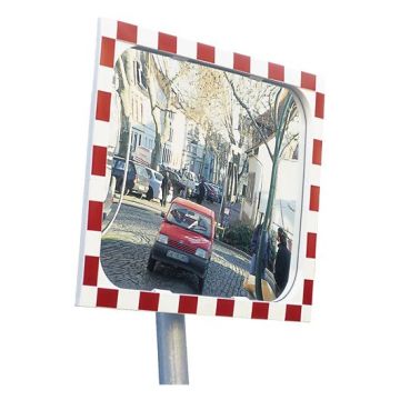 Verkehrsspiegel Diamond, Reflektorband, SEKURIT Sicherheitsglas