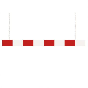 Höhenbegrenzer, Aluminium, rot/weiß, reflektierend