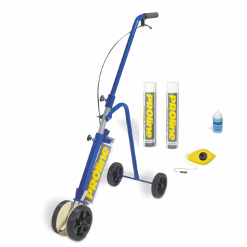 Markierset PROline-paint Weiß, Markierwagen,  Schlagschnur, Kreide + 2 Farbdosen weiß