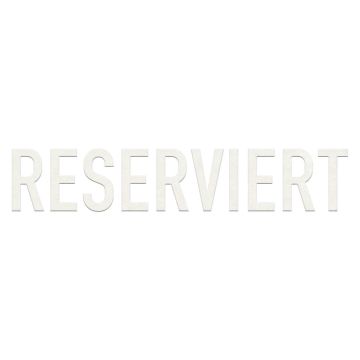 PREMARK Bodenzeichen Thermoplastik,  RESERVIERT, Buchstaben weiß, Höhe 300 mm