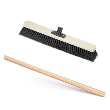 Besenset, 3x Saalbesen Qualitätsmischung 40 cm 3x Besenstiel 140 cm Durchmesser 23,5 mm