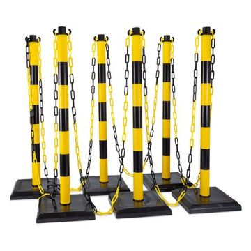 Kettenständer-Set STRONG, Betonsockel, 6 Pfosten inkl. Kette, versch. Farben